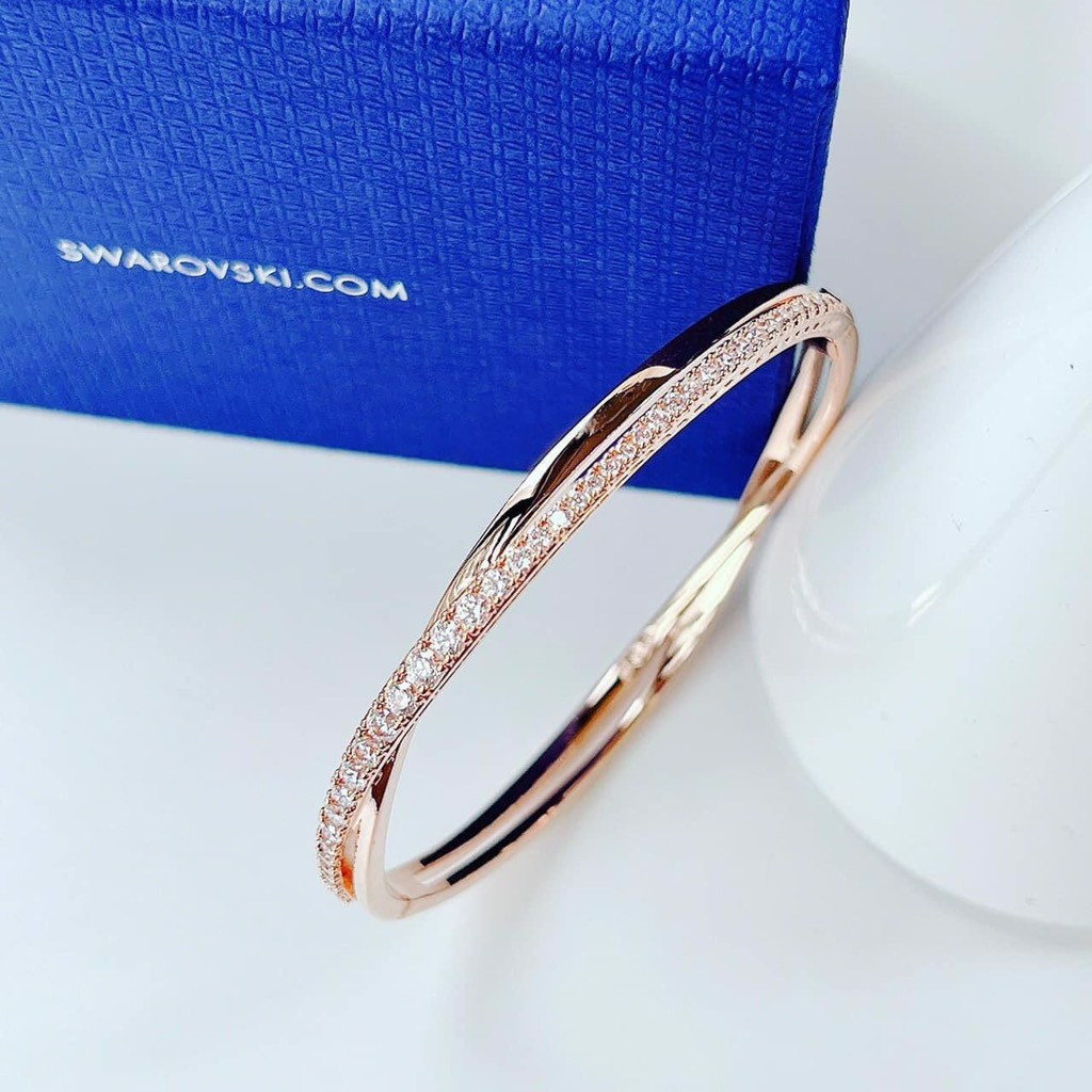 Vòng Twist Swarovski màu vàng hồng - Swarovski Twist bracelet